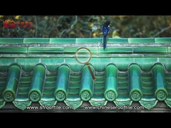 La toiture chinoise personnalisable verte vitrée couvre de tuiles les tuiles de toit en céramique de la Chine