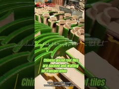 Les tuiles de toiture chinoises durables de temple ont glacé les chiffres en céramique Dragon Design de tuile de toit