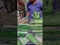 Surface vitrée décoration de figures de tuiles de toit chinois antiques