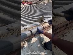 Toit antique Ridge Tile Grey Clay Material décoratif pour le bâtiment de chinois traditionnel