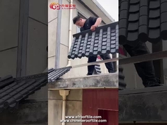 Prix pas cher PVC résine plastique carreaux de toit chinois anciens