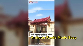 Tuiles de toit en polymère de style chinois antique faciles à installer