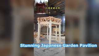 Gazebo personnalisé de pavillon de jardin japonais hexagonal de luxe