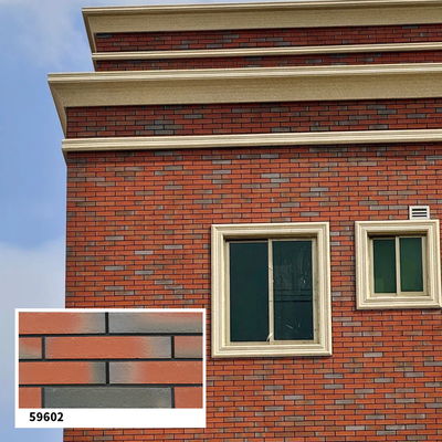 qualité  Modern Design Mixed Gradient Colors Thin Clay Brick Veneer Facade Building Exterior Wall Clinker Tile Usine