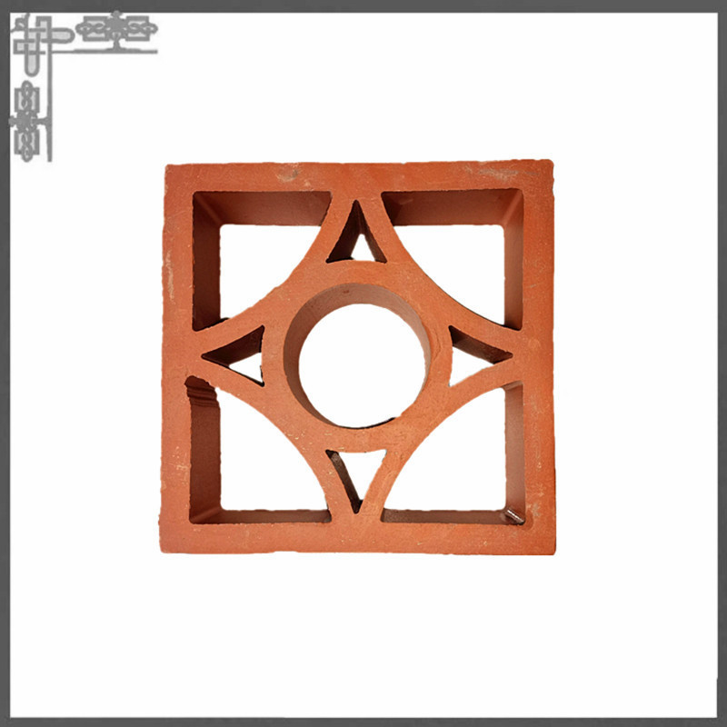 Beau bloc rouge adapté aux besoins du client de brise de ventilation de mur de briques de terre cuite perforée pour l'hôtel