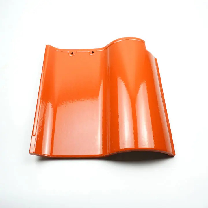 Carreaux de toits classiques espagnols de couleur personnalisée vitrée française imperméable à l'eau Matériau d'argile naturelle