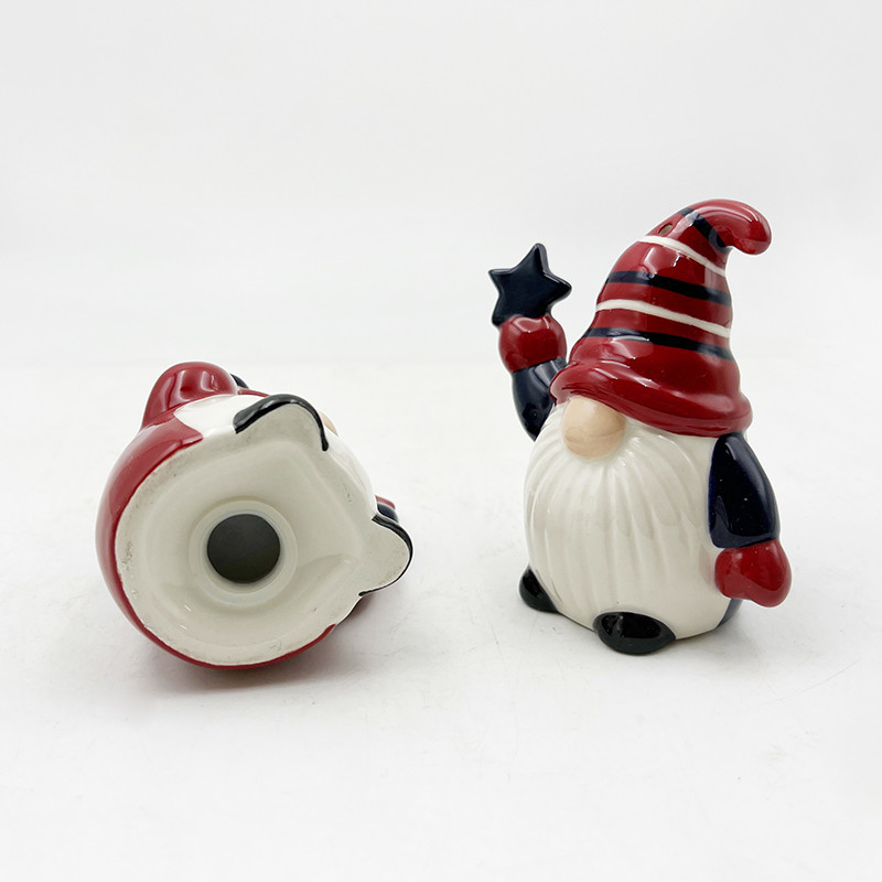 Noël céramique cuisine de vacances et table cadeaux de père Noël salé poivre shaker ensemble décor de la maison festive