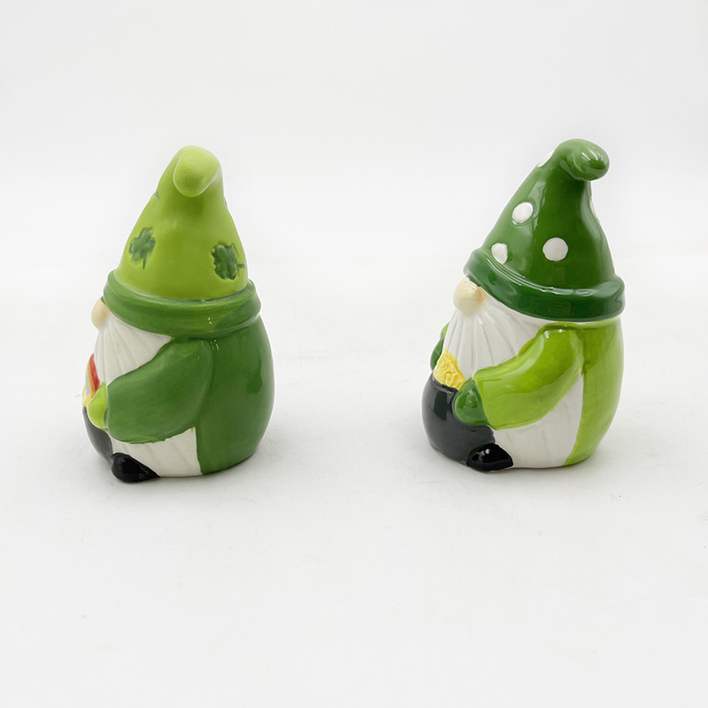 Artisanat en céramique peint à la main Décoration de Noël Père Noël Saline et Piment Shaker