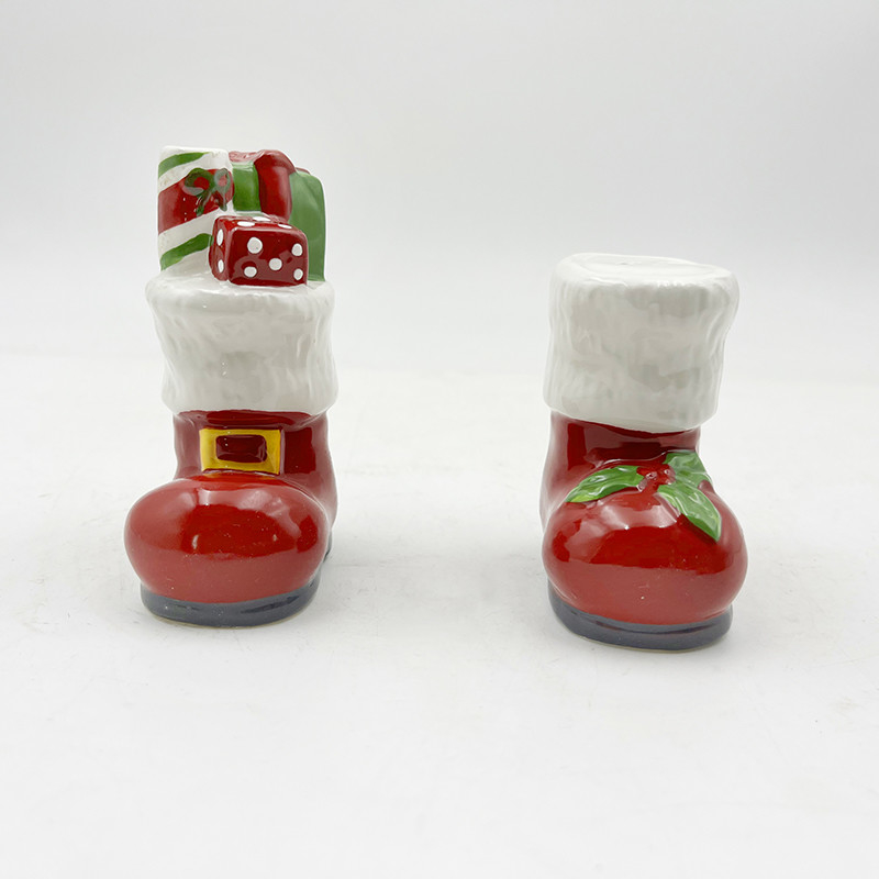 Père Noël et chaussures saline poivre shakers produits en céramique pour la cuisine et la décoration intérieure