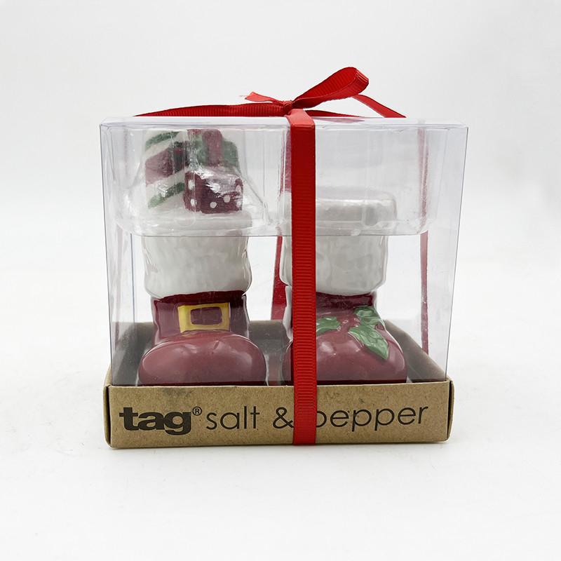 Père Noël et chaussures saline poivre shakers produits en céramique pour la cuisine et la décoration intérieure