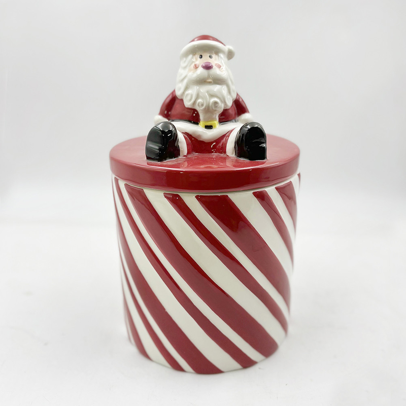 Taille personnalisée Couleurs rouges et blanches tasses en céramique avec poignée tasse de café Pour cadeau de Noël