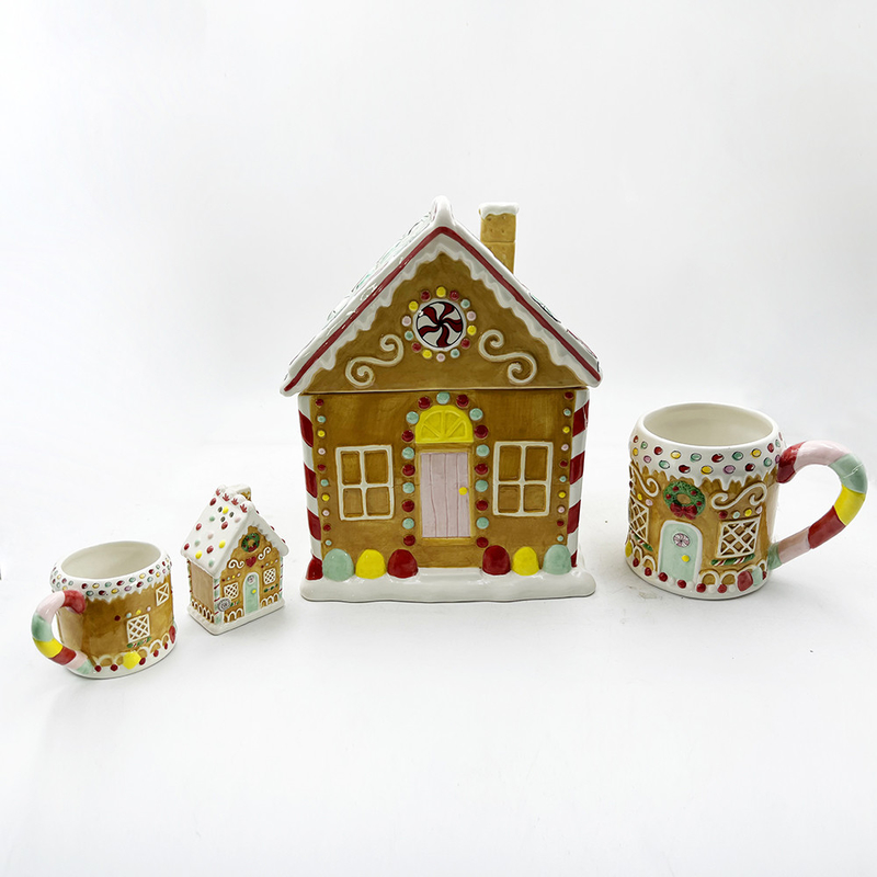 Produits en céramique sur mesure exquis Série de Noël Bonbons Jars de stockage Créatif