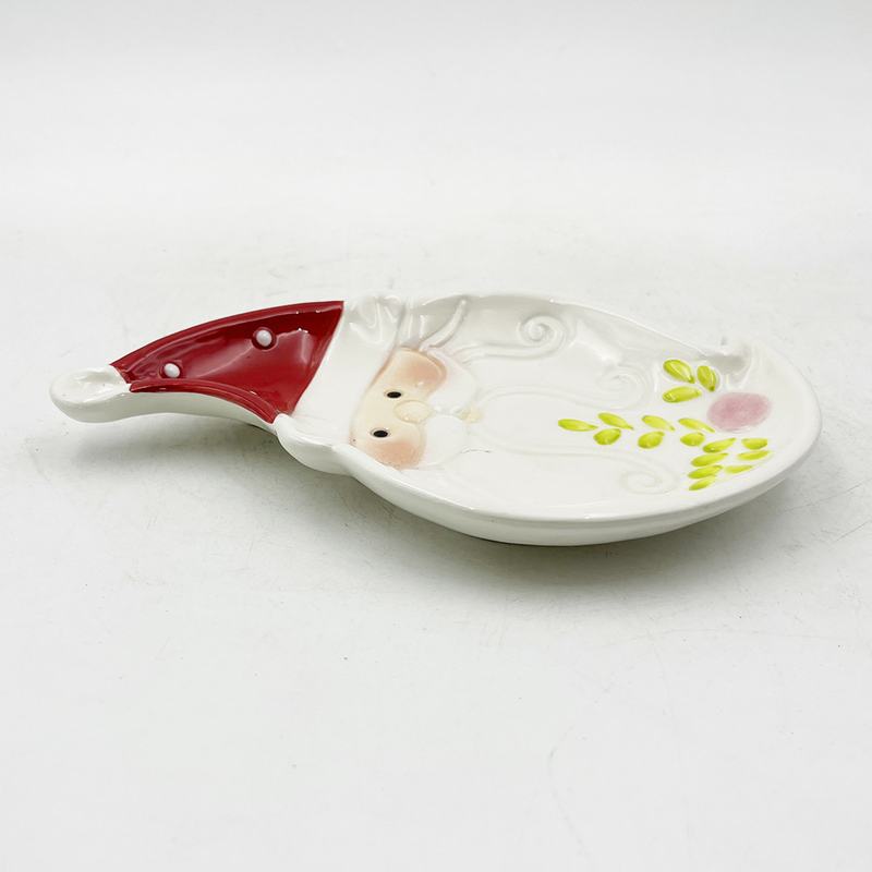 Noël Père Noël gâteau en céramique plateau de biscuits cadeaux porcelaine vaisselle décorative