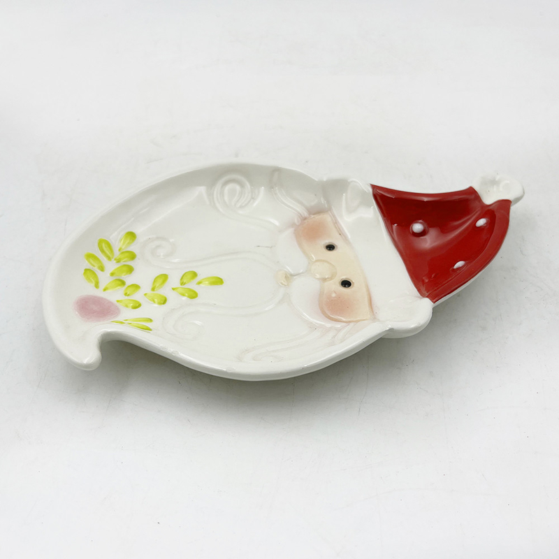 Noël Père Noël gâteau en céramique plateau de biscuits cadeaux porcelaine vaisselle décorative