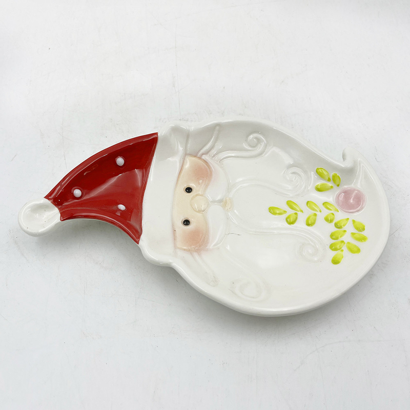 Noël Père Noël gâteau en céramique plateau de biscuits cadeaux porcelaine vaisselle décorative