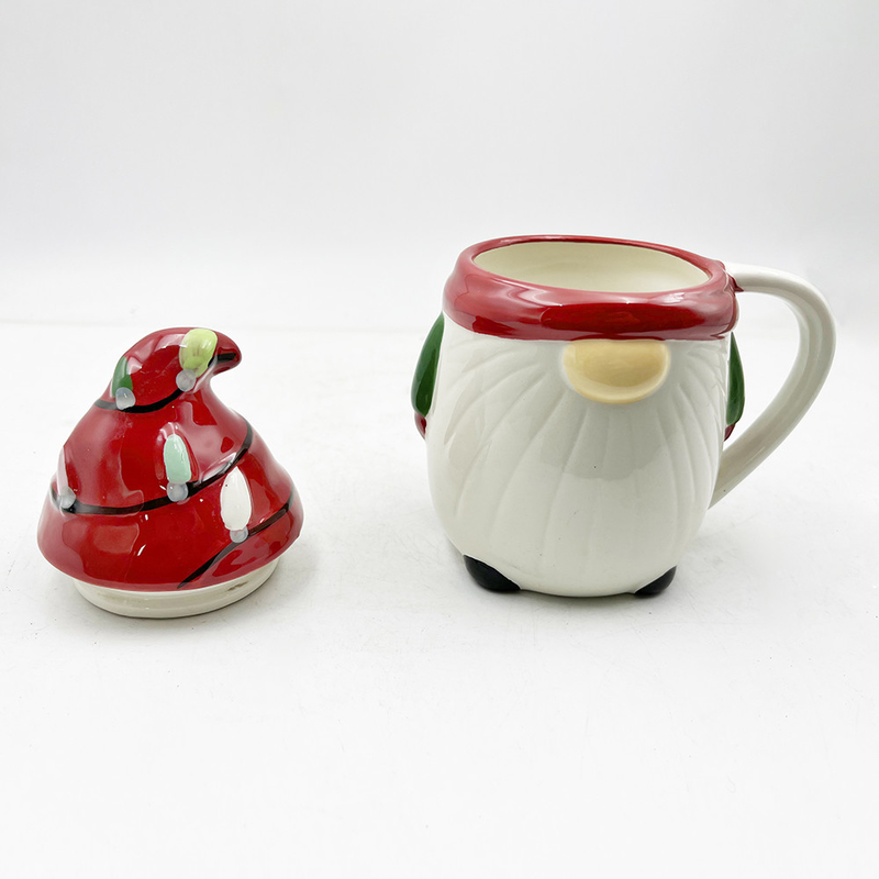 Créatif sur mesure 3D printemps Gnome décorations tasses de Noël tasses en céramique avec couvercle