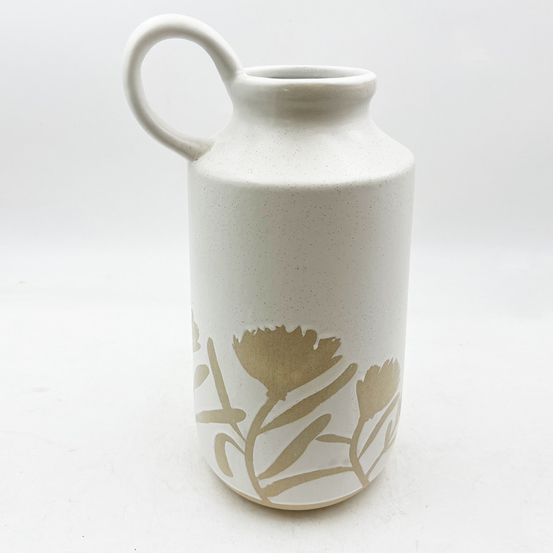 Pot de poterie vintage pour la décoration intérieure Vase en céramique Maison de ferme moderne Boho rustique