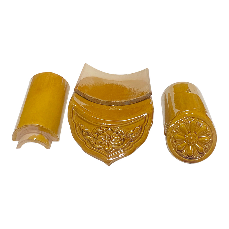 Carreaux de toiture à goutte à goutte vitrés de style ancien chinois pour les pavillons de jardin et les bâtiments modernes en terre cuite