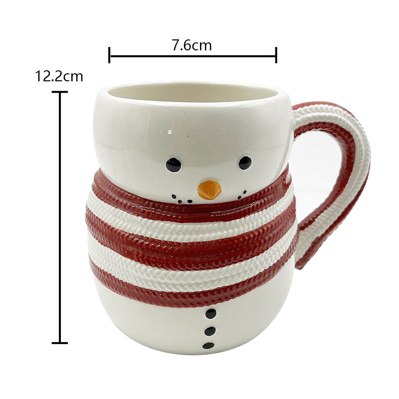 Série de Noël Café Eau Lait Coupe de bonhomme de neige mignon tasse de Noël tasse en céramique pour cadeaux Décoration de la maison
