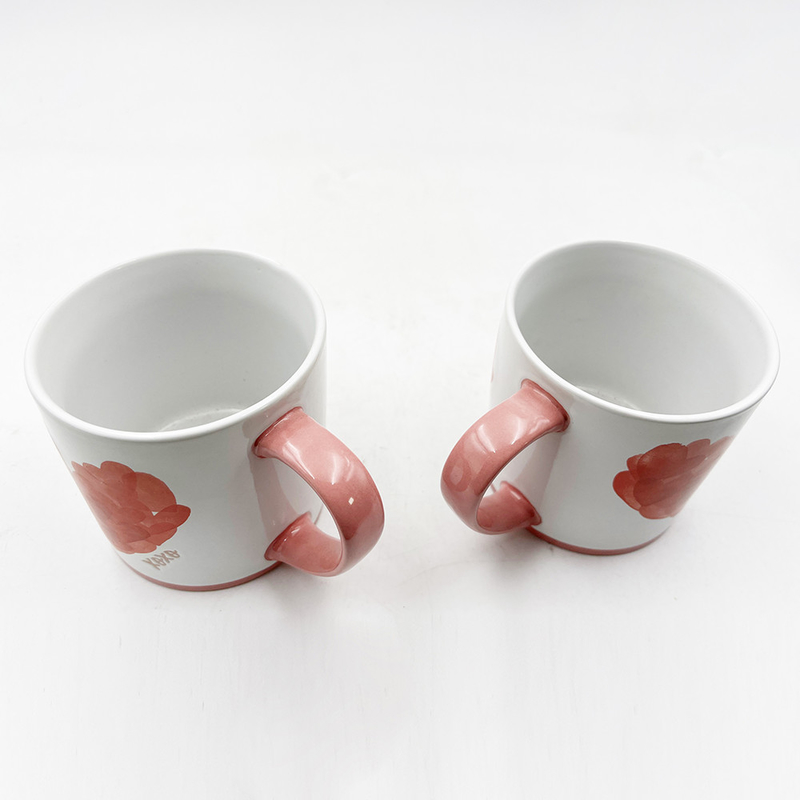 Jour de la Saint-Valentin Coeur peint Produits d'artisanat en céramique Mug Couple Cadeau Pour la maison et le café
