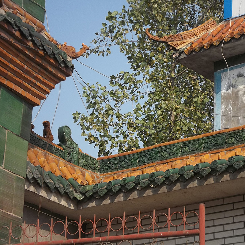 Carreaux de toiture à goutte à goutte vitrés de style ancien chinois pour les pavillons de jardin et les bâtiments modernes en terre cuite