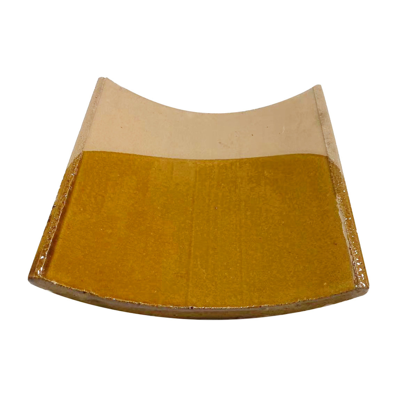 Carreaux de toit en verre chinois élégant glaçage jaune durable pour les toits de style impérial ancien Design moderne