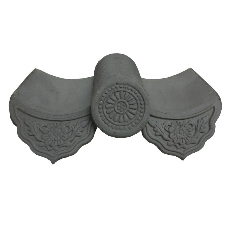Carreaux de toit en terre cuite chinois anciens Matériau de toiture en argile de style asiatique traditionnel Pour les hôtels Villas