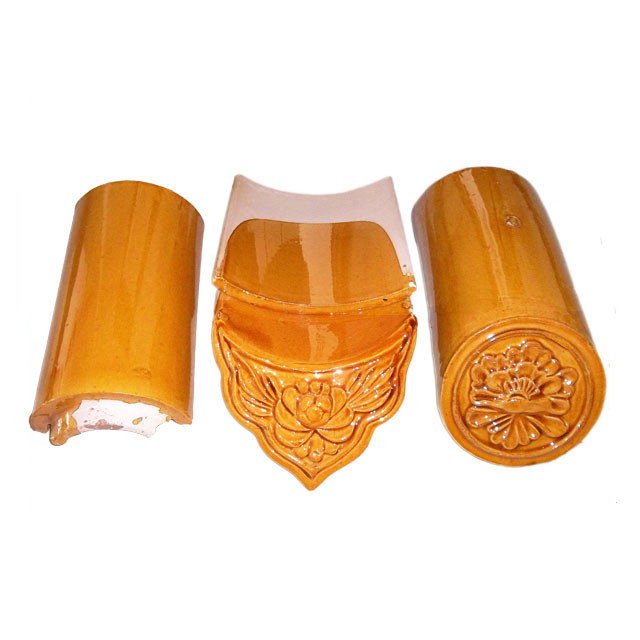 Toit en céramique traditionnel chinois à double teinte pour entrepôts Hôtels Temples Villas 10 mm d'épaisseur Isolation thermique