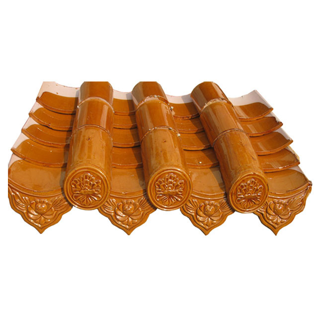 Toit en céramique traditionnel chinois à double teinte pour entrepôts Hôtels Temples Villas 10 mm d'épaisseur Isolation thermique