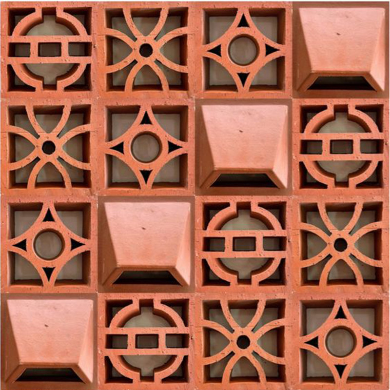 Bloc de fleurs de brise Matériaux de construction de haute qualité Briques d'argile rouge Briques de construction Livraison rapide