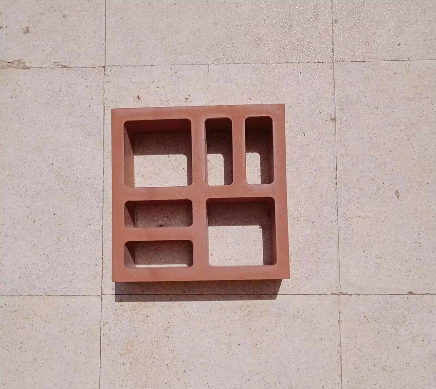 Clôture Briques de terre cuite rouge décoratif Carreaux de mur creux Argile de brique Bloc de terre cuite Ventilation