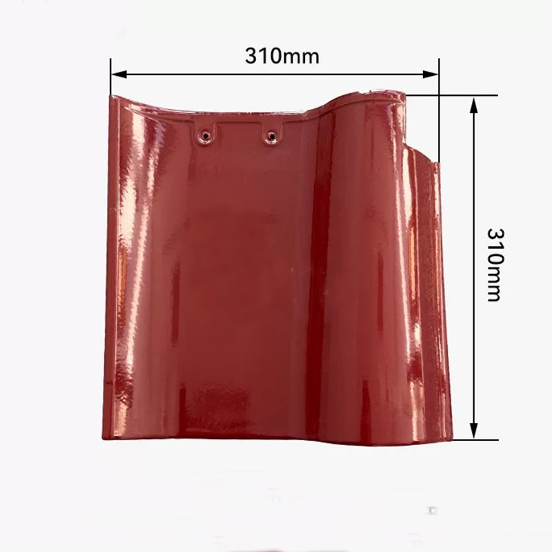 Carreaux de toiture espagnols de haute qualité en céramique rouge classique résistant aux intempéries Conception parfaite pour la maison traditionnelle
