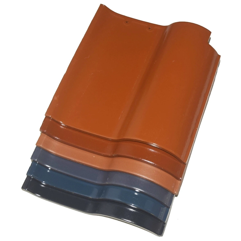 Collection de tuiles de toiture espagnoles en forme de S. Disponible en plusieurs couleurs.