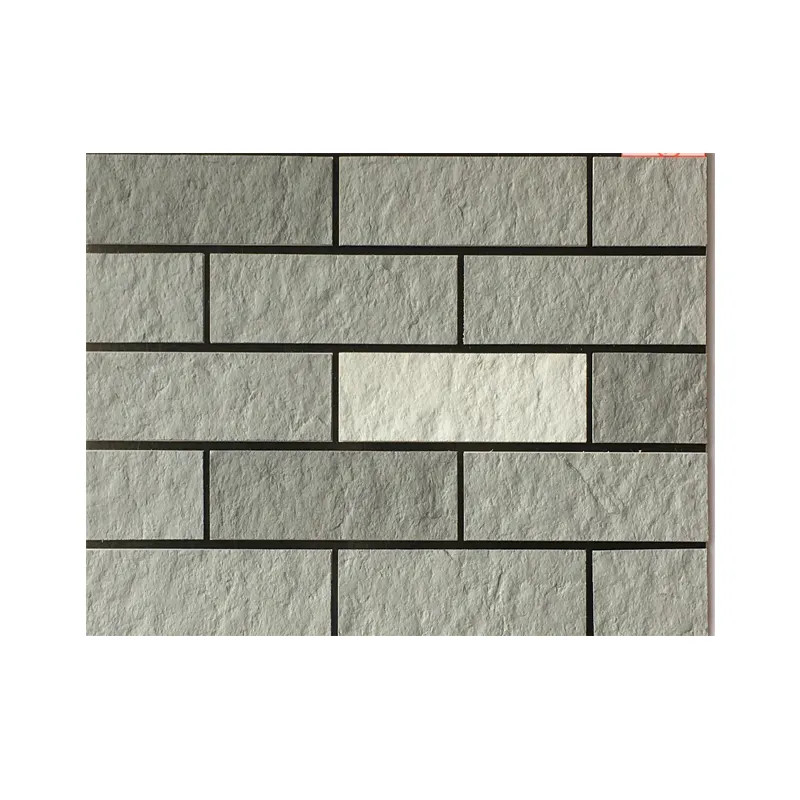 Carreaux de mur en brique brune classique pour la décoration de murs extérieurs de l'école 3 mm pierre MCM ignifuge mince