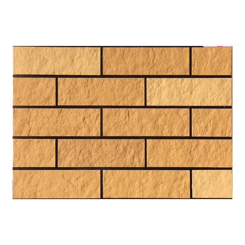 Carreaux de mur en brique brune classique pour la décoration de murs extérieurs de l'école 3 mm pierre MCM ignifuge mince