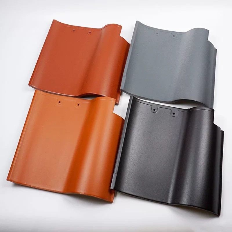 Matériau durable de toiture en céramique de type S, gris foncé, hydrofuge