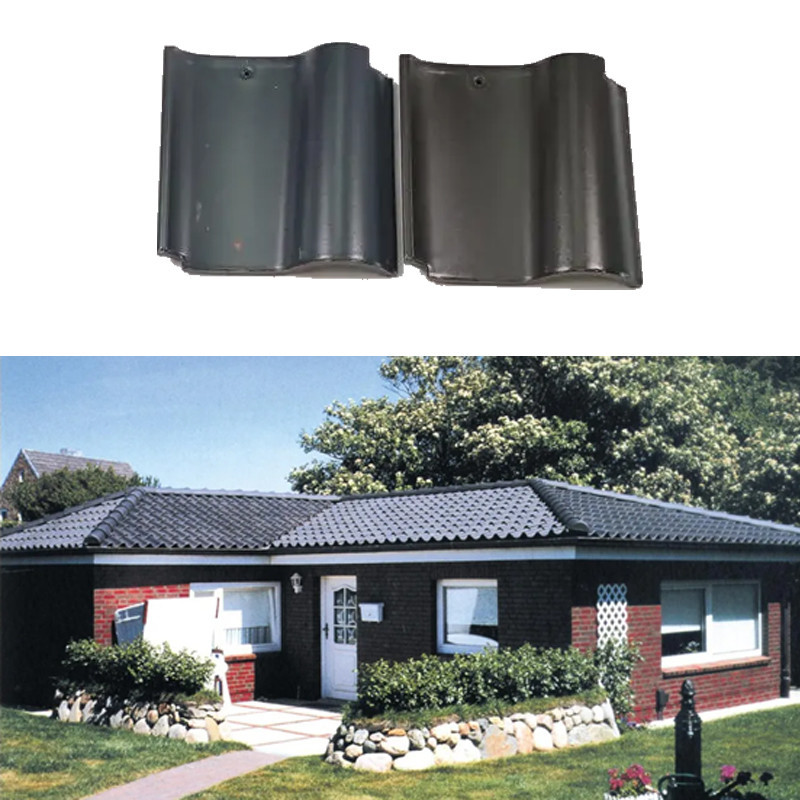 Matériau durable de toiture en céramique de type S, gris foncé, hydrofuge