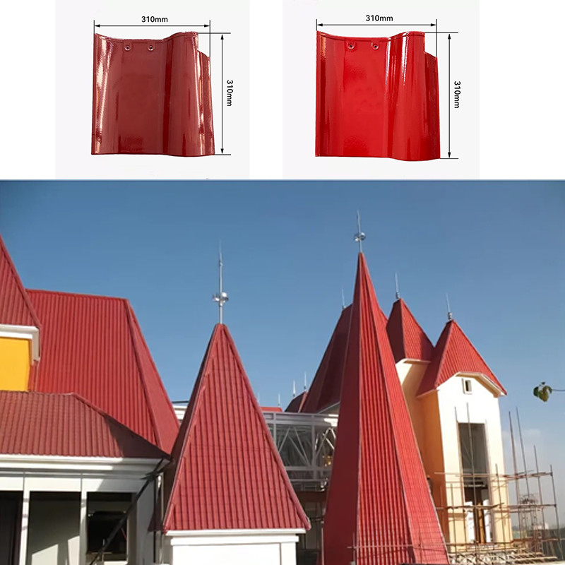 Carreaux de toit en céramique de qualité en céramique rouge pour les toits esthétiques