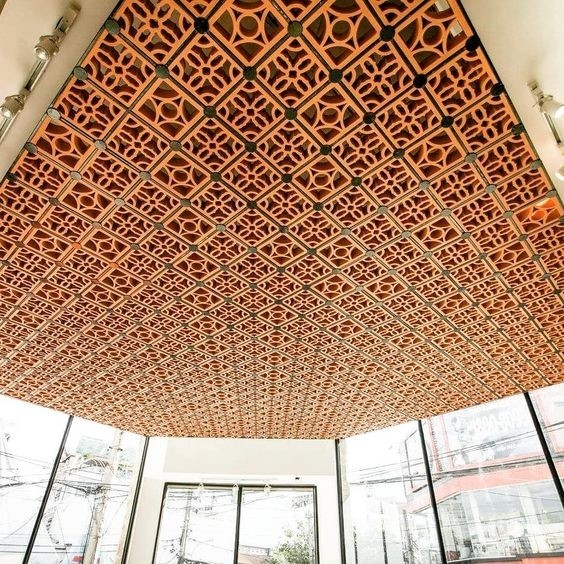 Matériau de décoration de murs intérieurs Terracotta creux Bloc de vent Panneaux muraux Briques de ventilation