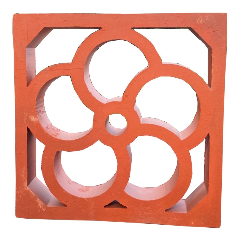 Terracotta Jali Bloc de vent Carreaux décoratifs Murs extérieurs de bâtiment Briques 200*200mm