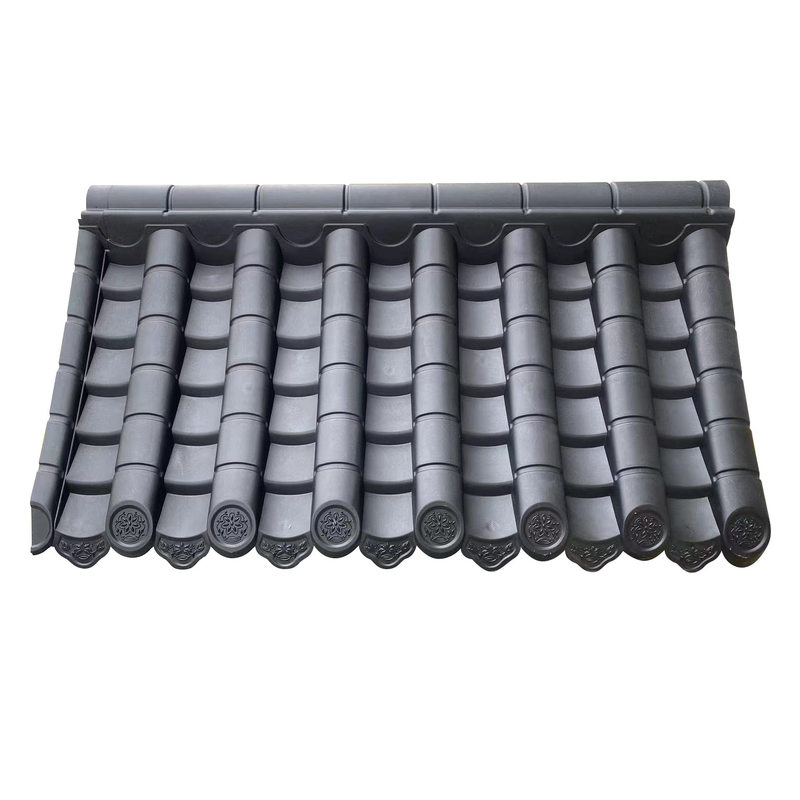 Les carreaux de PVC légers clôture murale prix bon marché maison traditionnelle chinoise artificielle Pp toit ancien
