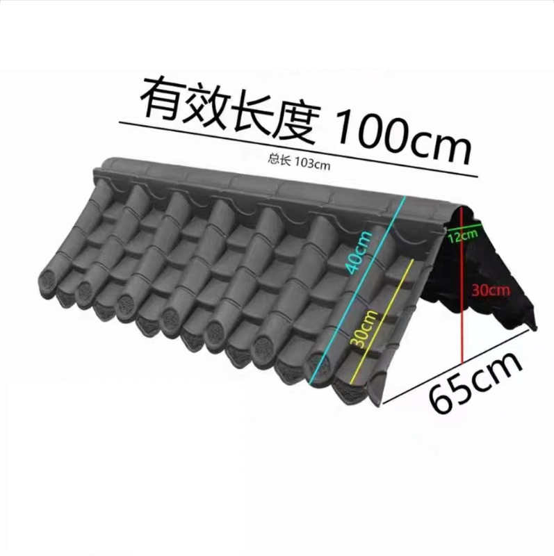 Décoration de coin de toit en plastique pour porte de mur