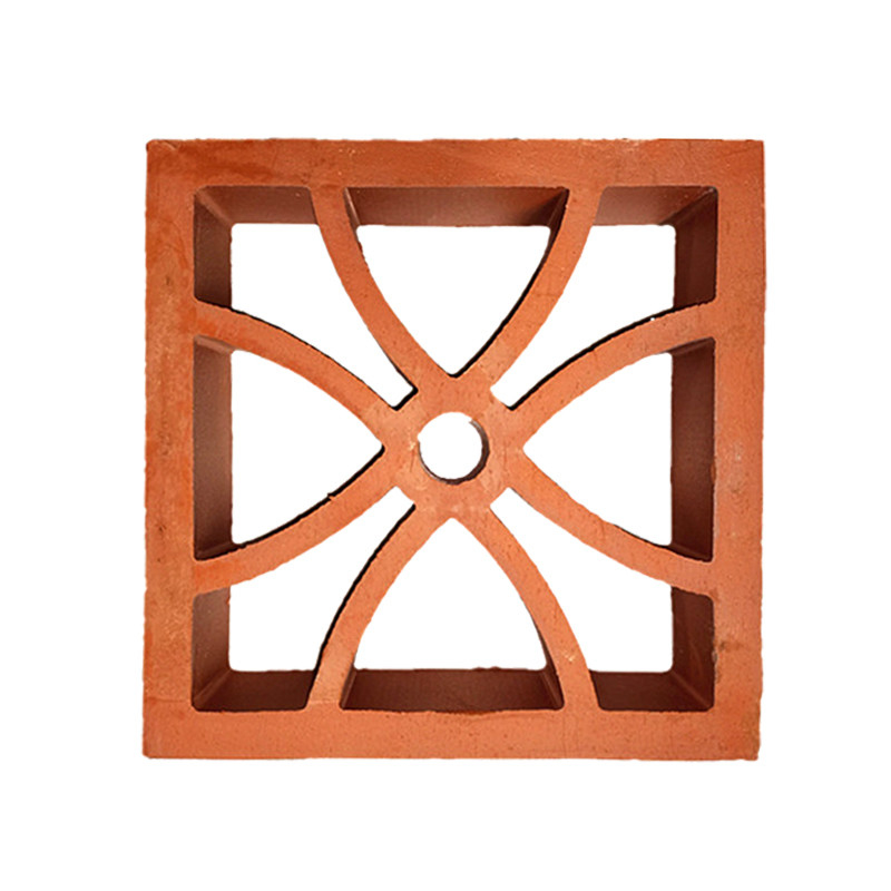 Isolement thermique de 800 degrés Centigrade Terracotta rouge Breeze View Bloc de construction en argile pour une vue extérieure décorative moderne
