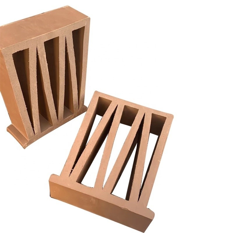 Surface en terre cuite blocs de vent Panneaux pour briques d'argile jaune en forme de M et carreaux de pare-brise