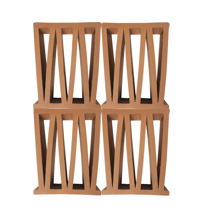Terracotta Breeze Block Mold M Shape Wall Panel Briques de feu décoratives intérieures pour le design de décoration perforée extérieure