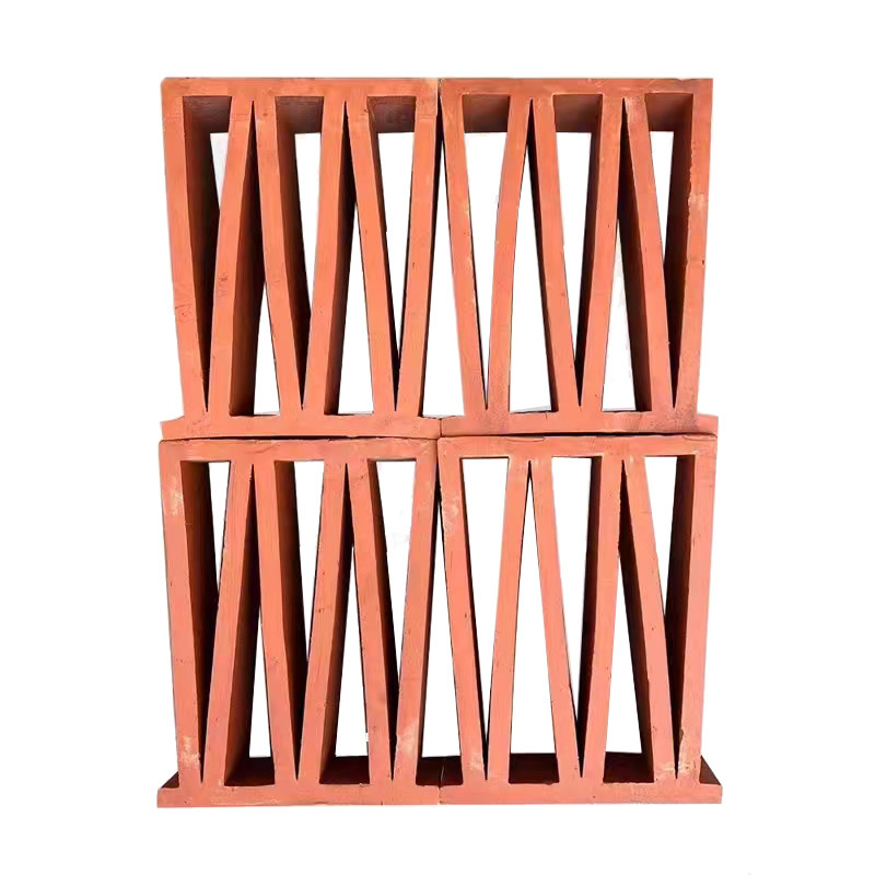 Terracotta Breeze Block Mold M Shape Wall Panel Briques de feu décoratives intérieures pour le design de décoration perforée extérieure