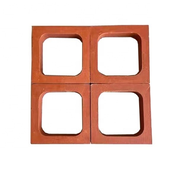 Murs en terre cuite Blocs de brise Isolation thermique 800 degrés Centigrade Briques rouges Matériau de décoration de bâtiment scolaire
