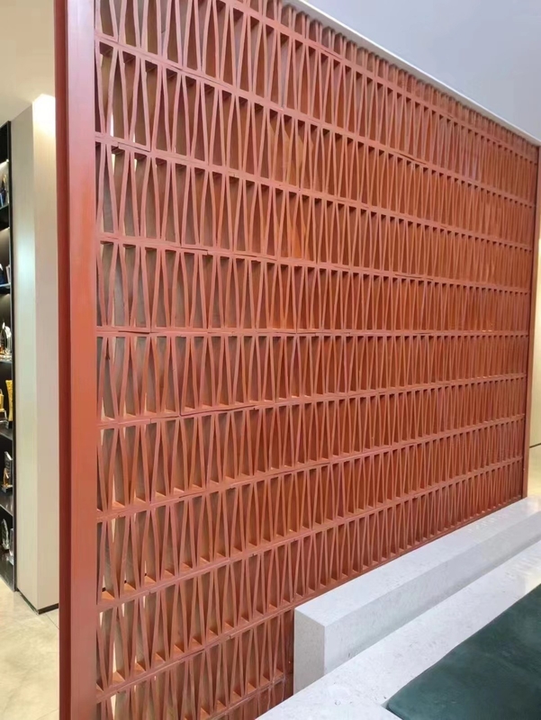 Terracotta Breeze Block Mold M Shape Wall Panel Briques de feu décoratives intérieures pour le design de décoration perforée extérieure