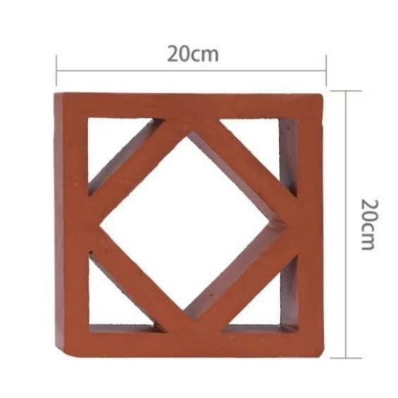 Isolement thermique à 800 °C Briques d'argile creuse perforée creuse pour la construction de murs de jardin