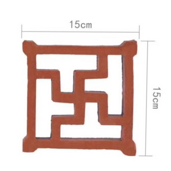 Isolement thermique à 800 °C Briques d'argile creuse perforée creuse pour la construction de murs de jardin
